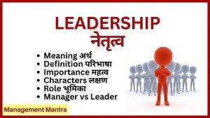 Leadership meaning in hindi - लीडर का मतलब क्या होता है